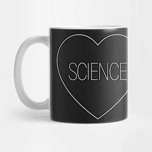 I Love Science Heart Mug